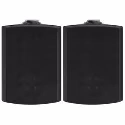 vidaXL Wall-mounted Stereo Speakers Indoor Outdoor Standing Speakers 2 pcs - black, 21.5 x 22.5 x 29