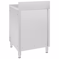 vidaXL Commercial Kitchen Cabinet with Drainboard Stainless Steel Work Table
