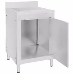 vidaXL Commercial Kitchen Cabinet with Drainboard Stainless Steel Work Table - Additional view 5