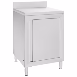 vidaXL Commercial Work Table with Cabinet Stainless Steel Kitchen Cupboard