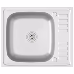 vidaXL Kitchen Sink with Drainer Set Wash Basin Sink Silver Stainless Steel