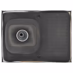 vidaXL Kitchen Sink with Drainer Set Silver 800x600x155 mm Stainless Steel - Additional view 7