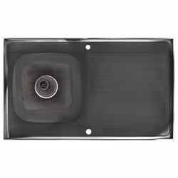 vidaXL Kitchen Sink with Drainer Set Silver 1000x600x155 mm Stainless Steel - Additional view 7