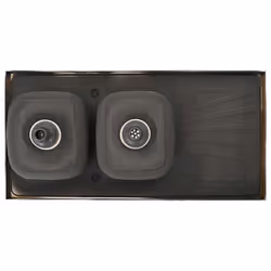vidaXL Kitchen Sink with Double Sinks Silver 1200x600x155 mm Stainless Steel - Additional view 7