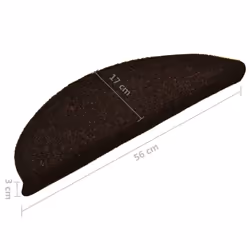 vidaXL 15x Self-adhesive Stair Mats Dark Brown Needle Punch Stair Protector - Additional view 6