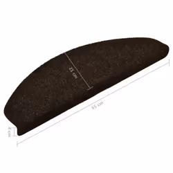 vidaXL 15x Self-adhesive Stair Mats Dark Brown Needle Punch Carpet Stair Tread - Additional view 6