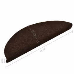 vidaXL 15x Self-adhesive Stair Mats Brown Needle Punch Carpet Stair Tread - Additional view 6