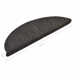 vidaXL 15x Self-adhesive Stair Mats Anthracite Needle Punch Stair Protector