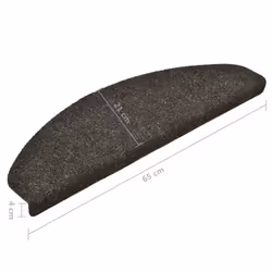 vidaXL 15x Self-adhesive Stair Mats Anthracite Needle Punch Stair Protector
