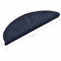vidaXL 15x Self-adhesive Stair Mats Navy Needle Punch Carpet Stair Tread Rug - Additional view 6