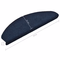vidaXL 15x Self-adhesive Stair Mats Navy Needle Punch Carpet Stair Tread Rug - Additional view 6