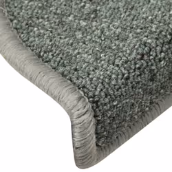vidaXL 15x Carpet Stair Treads Dark Green Stair Step Rug Protection Home Decor - Additional view 6