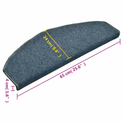 vidaXL 15x Carpet Stair Treads Dark Green Home Decor Stair Step Rug Protection - Additional view 7