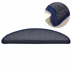 vidaXL 15x Carpet Stair Treads Dark Grey and Blue Stair Step Rug Protection - Additional view 3