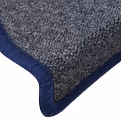 vidaXL 15x Carpet Stair Treads Dark Grey and Blue Stair Step Rug Protection - Additional view 6