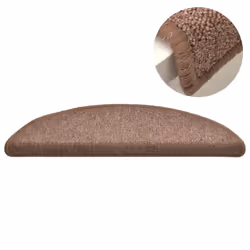 vidaXL 15x Carpet Stair Treads Brown Stair Step Rug Protection Cover Decor
