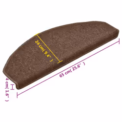 vidaXL 15x Carpet Stair Treads Brown Stair Decor Step Rug Protection Cover