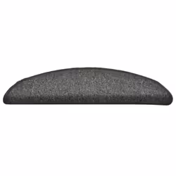 vidaXL 15x Carpet Stair Treads Dark Grey Home Decor Stair Step Rug Protection - Additional view 4