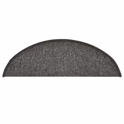 vidaXL 15x Carpet Stair Treads Dark Grey Home Decor Stair Step Rug Protection - Additional view 5