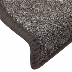 vidaXL 15x Carpet Stair Treads Dark Grey Home Decor Stair Step Rug Protection - Additional view 6
