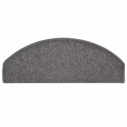 vidaXL 15x Carpet Stair Treads Dark Grey Stair Step Rug Protection Home Decor - Additional view 4