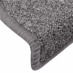 vidaXL 15x Carpet Stair Treads Dark Grey Stair Step Rug Protection Home Decor - Additional view 5