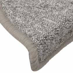 vidaXL 15x Carpet Stair Treads Light Grey Home Decor Stair Step Rug Protection - Additional view 6