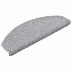 vidaXL 15x Carpet Stair Treads Light Grey Stair Step Rug Protection Home Decor - Additional view 2