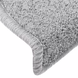vidaXL 15x Carpet Stair Treads Light Grey Stair Step Rug Protection Home Decor - Additional view 5