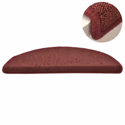vidaXL 15x Carpet Stair Treads Red Stair Step Rug Protection Cover Home Decor - Additional view 3