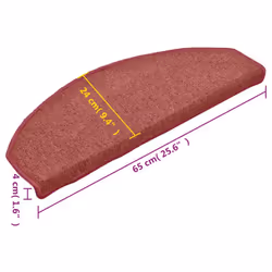 vidaXL 15x Carpet Stair Treads Red Home Decor Stair Step Rug Protection Cover - Additional view 7