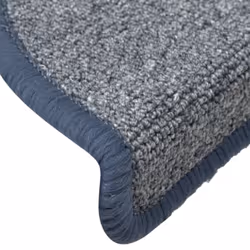 vidaXL 15x Carpet Stair Treads Light Grey and Blue Stair Step Rug Protection - Additional view 6