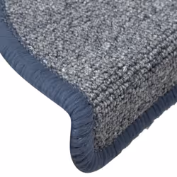 vidaXL 15x Carpet Stair Treads Light Grey and Blue Stair Step Protection Rug - Additional view 5