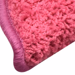 vidaXL Stair Mats Home Decorative Stair Step Rug Carpet Protector Tread Mat - pink, 56 x 17 x 3 cm/ 15 pcs - Additional view 6