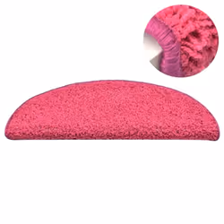 vidaXL 15x Carpet Stair Treads Pink Home Decor Stair Step Rug Protection Cover