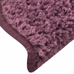vidaXL Stair Mats Home Decorative Stair Step Rug Carpet Protector Tread Mat - dark purple, 56 x 17 x 3 cm/ 15 pcs - Additional view 6