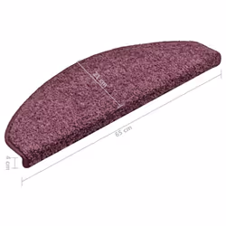 vidaXL 15x Carpet Stair Treads Dark Purple Stair Step Rug Protection Decor - Additional view 8