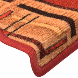 vidaXL 15x Self-adhesive Stair Mats Red Staircase Protector Carpet Stair Tread - Additional view 5