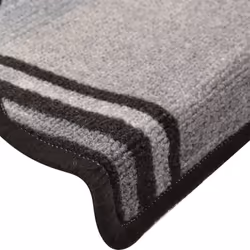 vidaXL 15x Self-adhesive Stair Mats Black and Grey Staircase Protector Cover - Additional view 5