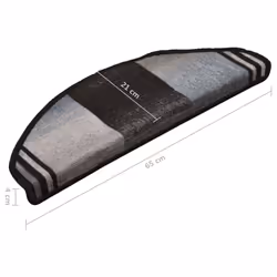 vidaXL 15x Self-adhesive Stair Mats Black and Grey Staircase Protector Cover - Additional view 7