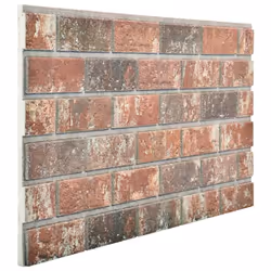 vidaXL 3D Wall Panels with Dark Brown & Grey Brick Design Wall Tile 10 pcs EPS