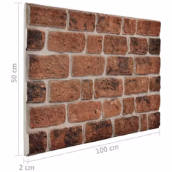 vidaXL 3D Wall Panels with Dark Brown Brick Design Wall Covering 10 pcs EPS