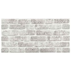 vidaXL 10x 3D Wall Panels with Light Grey Brick Design EPS Cladding Tile Decor