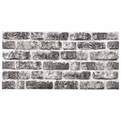vidaXL 10x 3D Wall Panels with Dark Grey Brick Design EPS Cladding Tile Decor