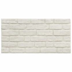 vidaXL 10x 3D Wall Panels with White Brick Design EPS Cladding Tile Decor