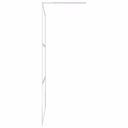 vidaXL Walk-in Shower Wall with ESG Glass Bathroom Screen Shower Partition - silver, 80 x 195 cm