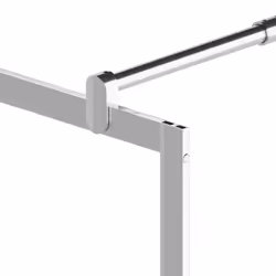 vidaXL Walk-in Shower Wall with ESG Glass Bathroom Screen Shower Partition - silver, 80 x 195 cm - Additional view 4