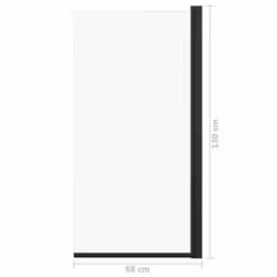 vidaXL Shower Enclosure ESG Black Screen Door Cubicle Bath Cabin Bathroom - Additional view 4