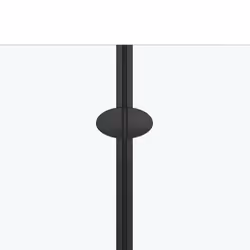 vidaXL Folding Shower Enclosure 2 Panels ESG Black Door Cubicle Bath Cabin - Additional view 4