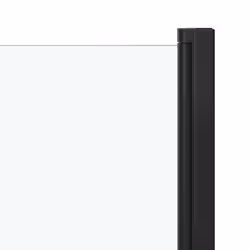 vidaXL Folding Shower Enclosure 2 Panels ESG Black Bath Cabin Door Cubicle - Additional view 5